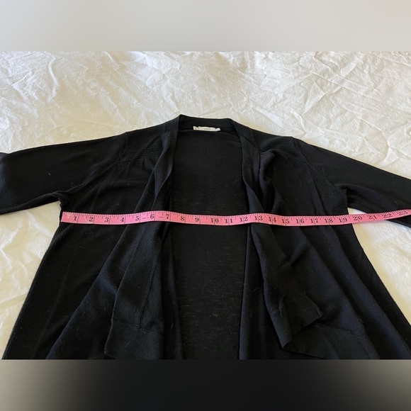 Vince Womens XS Wool Cashmere Blend Cardigan Black Open Front Long Sleeve - Picture 6 of 8